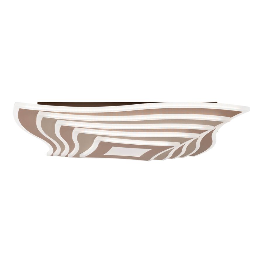 LED-CCT Deckenleuchte  FEVORIA : 50cm braun - IP20, LED-Modul, Braun