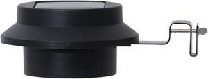 Solar Wand Laterne Fency - Schwarz, Lichtfarbe Kaltweiss