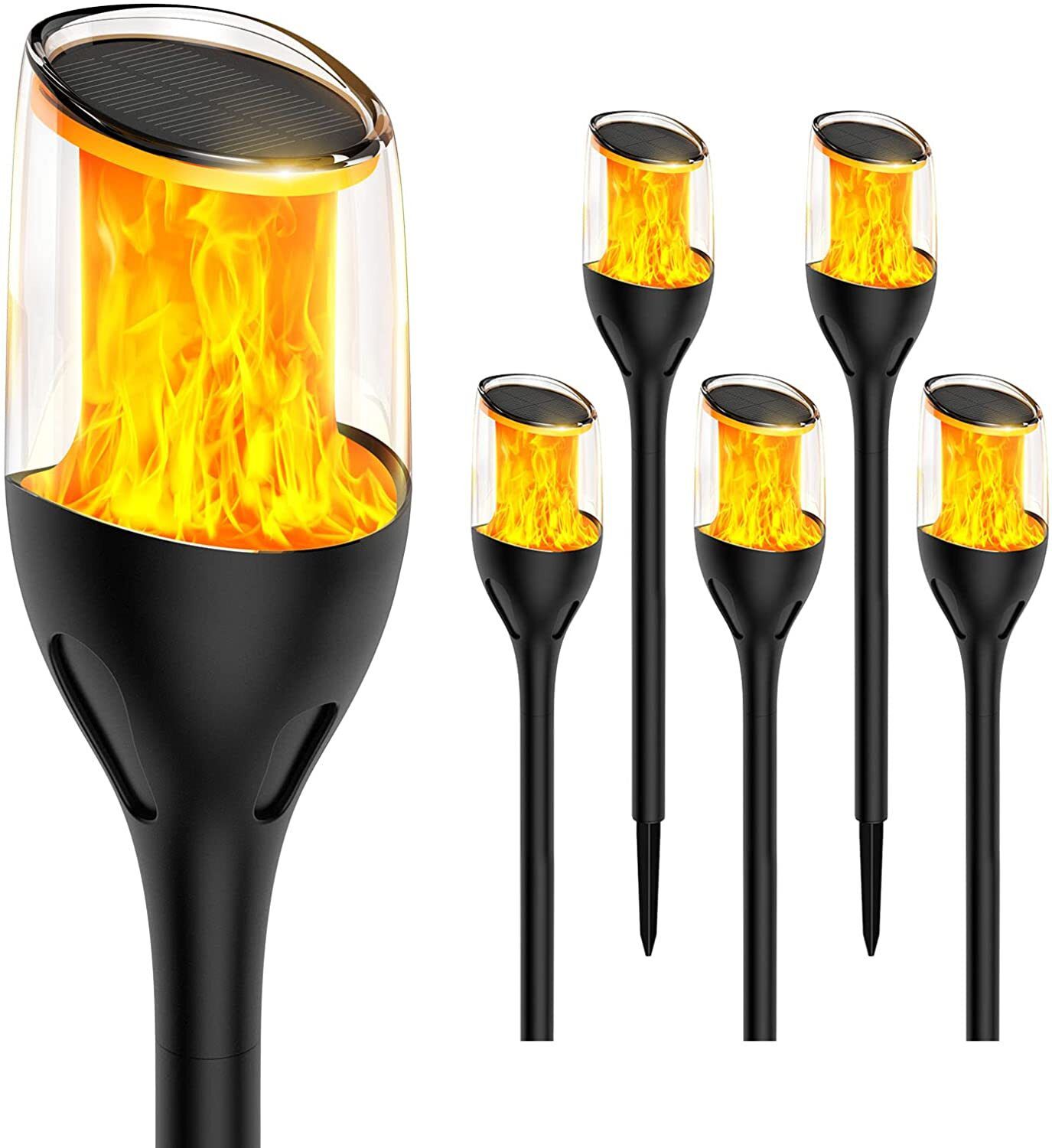 Duopack Solar-Stick Flamme rund - Warmweiss, IP44