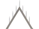 Kerzenleuchter Arrow - IP20, Beige, Warmweiss