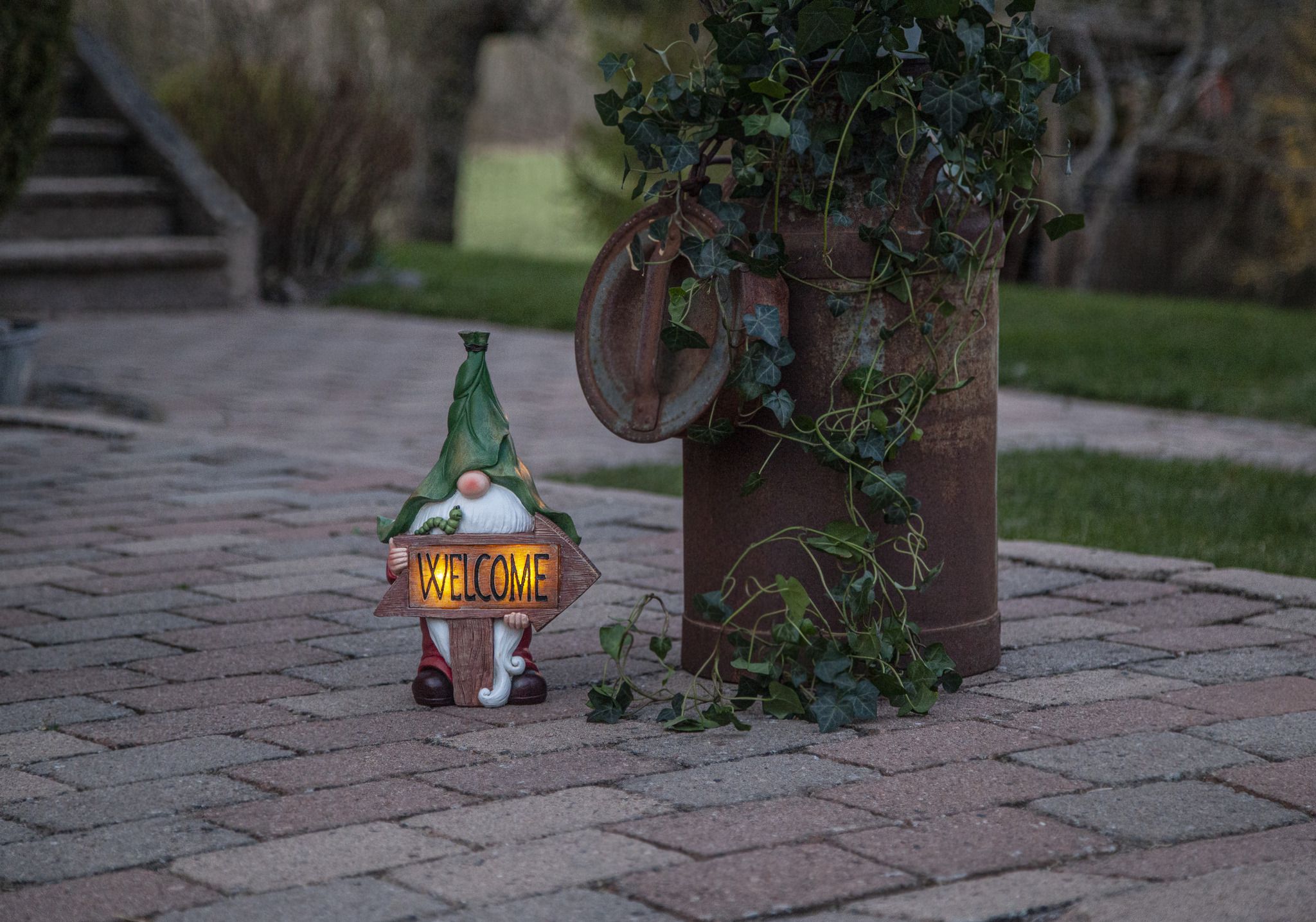 Solar Decoration Gnomy - Warmweiss, IP44, Multicolor
