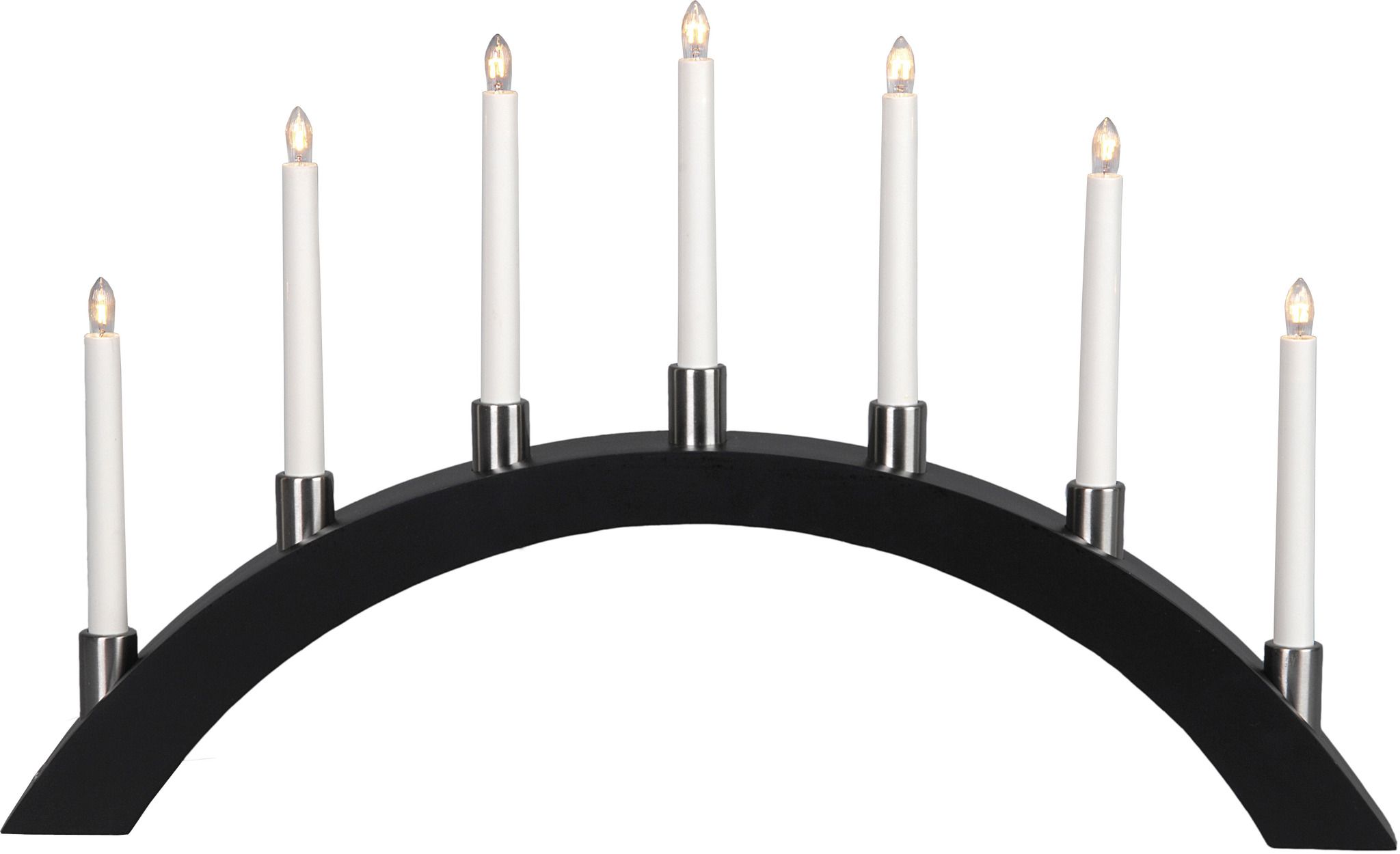 Kerzenleuchter Tall - IP20, Schwarz, Warmweiss