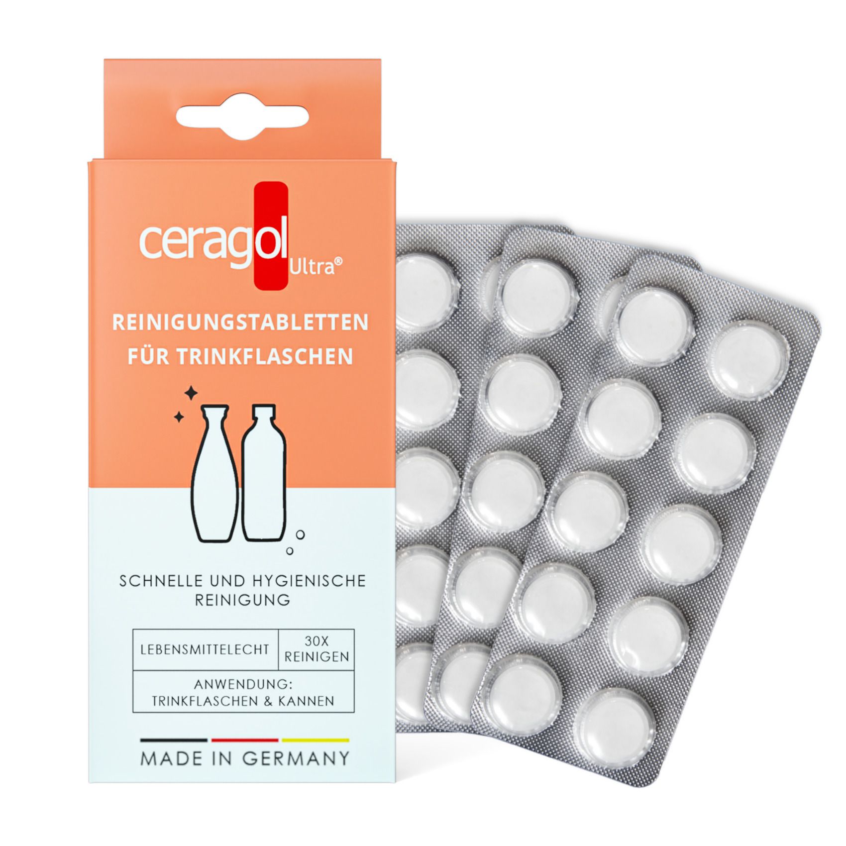 Trinkflaschen Reinigungstabs - 30 x 2g