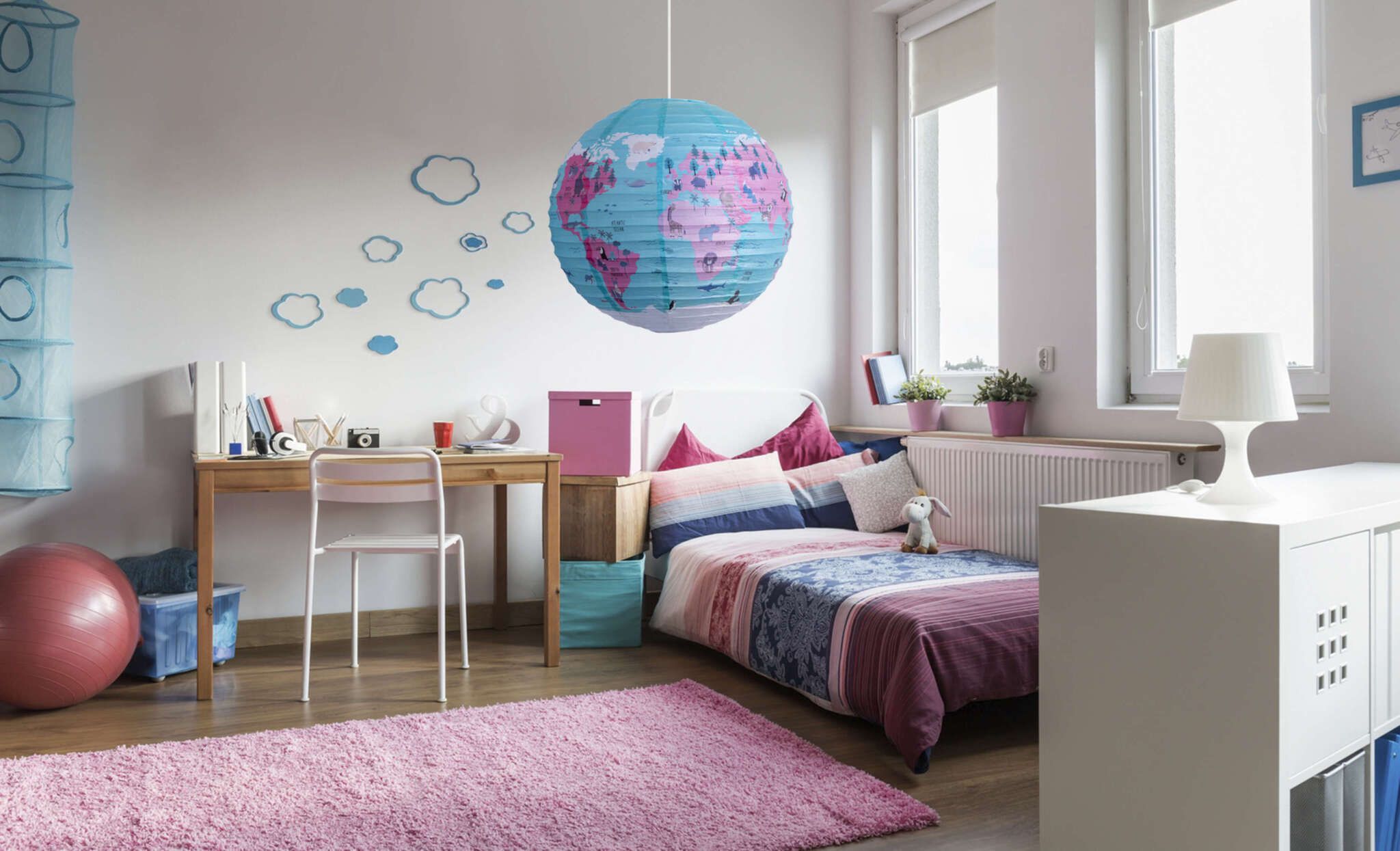 Papierleuchte Ballon Weltkugel - ohne Fassung, IP20