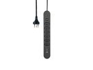 Steckdosenleiste Re:Life USB - 6x T13. 2x USB-C + 1x USB-A, 1.8m Kabel, schwarz