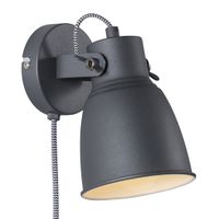 Adrian, Wandleuchte, Schwarz - E27, max. 25W, IP20