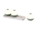 Akku-Tischleuchten 3er Set mit Ladestation MoveGlow grün - 2700K,160lm, IP20