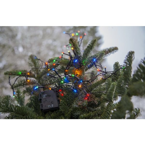 Lichterkette Akku - IP44, Multicolor, 80 LED'S, 560 cm länge