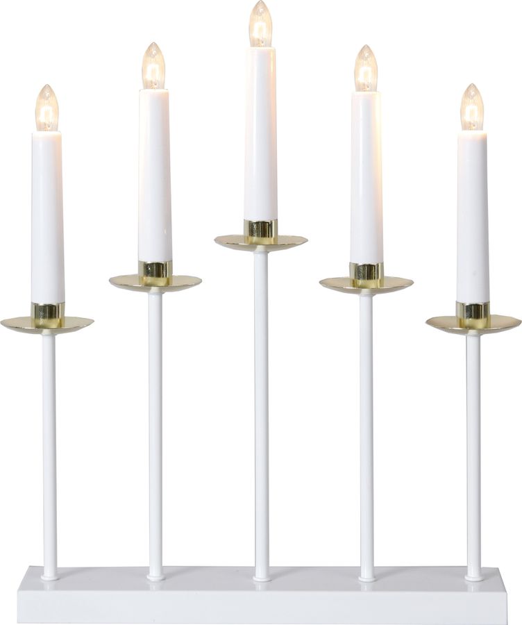 Kerzenleuchter Greta - IP20, Weiss, Warmweiss