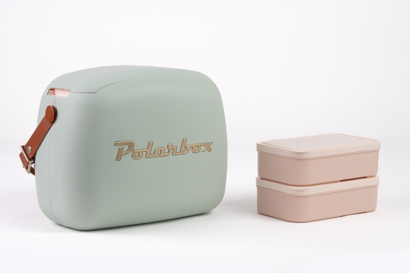Polarbox CoolerBag matcha 6l inkl. 2 Frischhalte-Dosen 2x nude - Kühlbox, 6l, Vintage Design