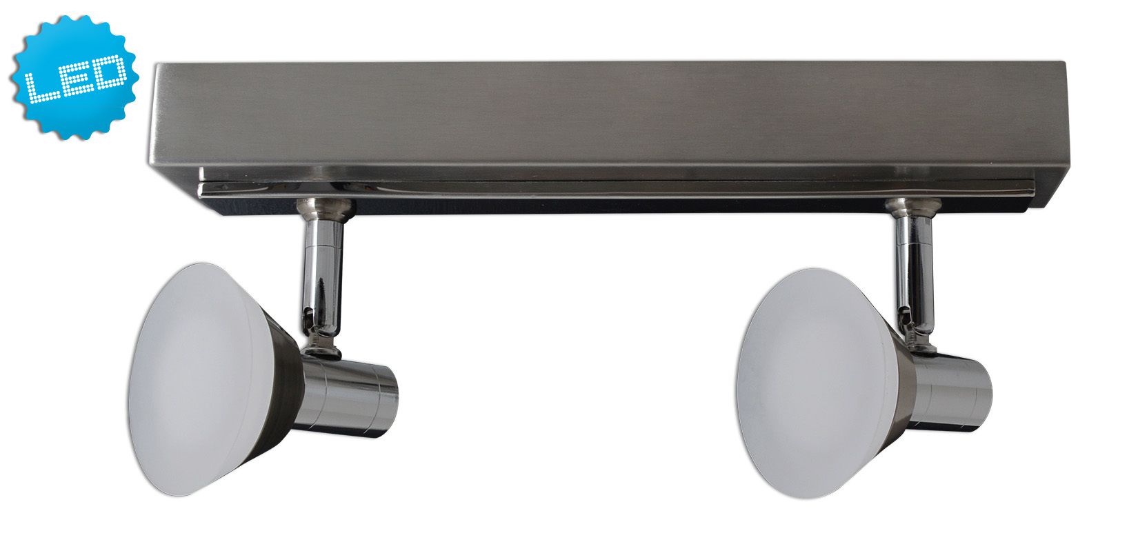 2er LED-Deckenspot Jericho - LED fest verbaut, 3000K, warmweiss