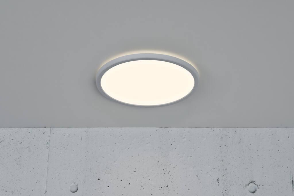 LED Sensor-Deckenleuchte Oja - 15W, 1600lm, 2700K, IP54, CRI 80, 120°, weiss, nicht dimmbar, D=294mm, H=23mm
