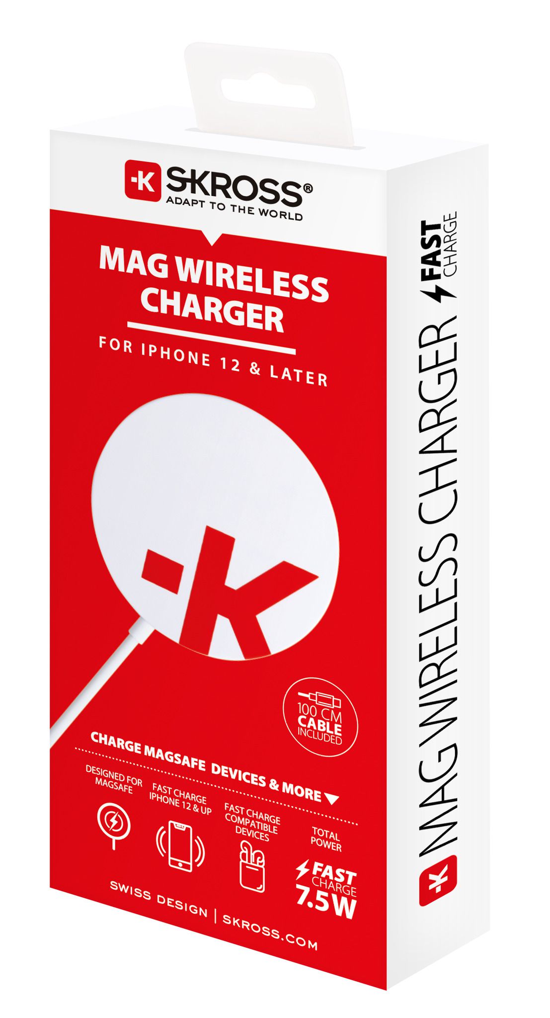 Magsafe Wireless Charger - Output: 5 W / 7.5 W / 10 W, inkl. 1.0m USB-C Kabel