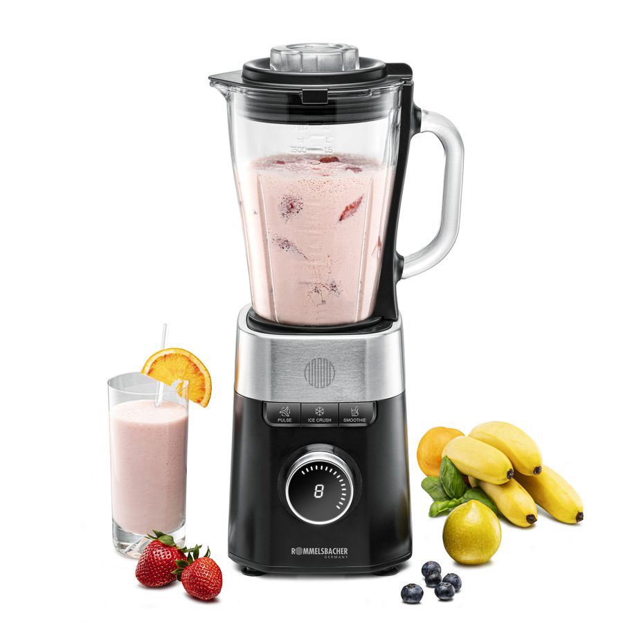 STANDMIXER MX 1260 - Standmixer, Glas/Edelstahl/schwarz, 1200W