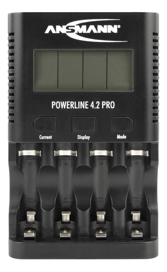 Powerline 4.2 Pro - 4x AA/AAA NiMH Akkus, Ladegerät mit 5 Ladeprogrammen