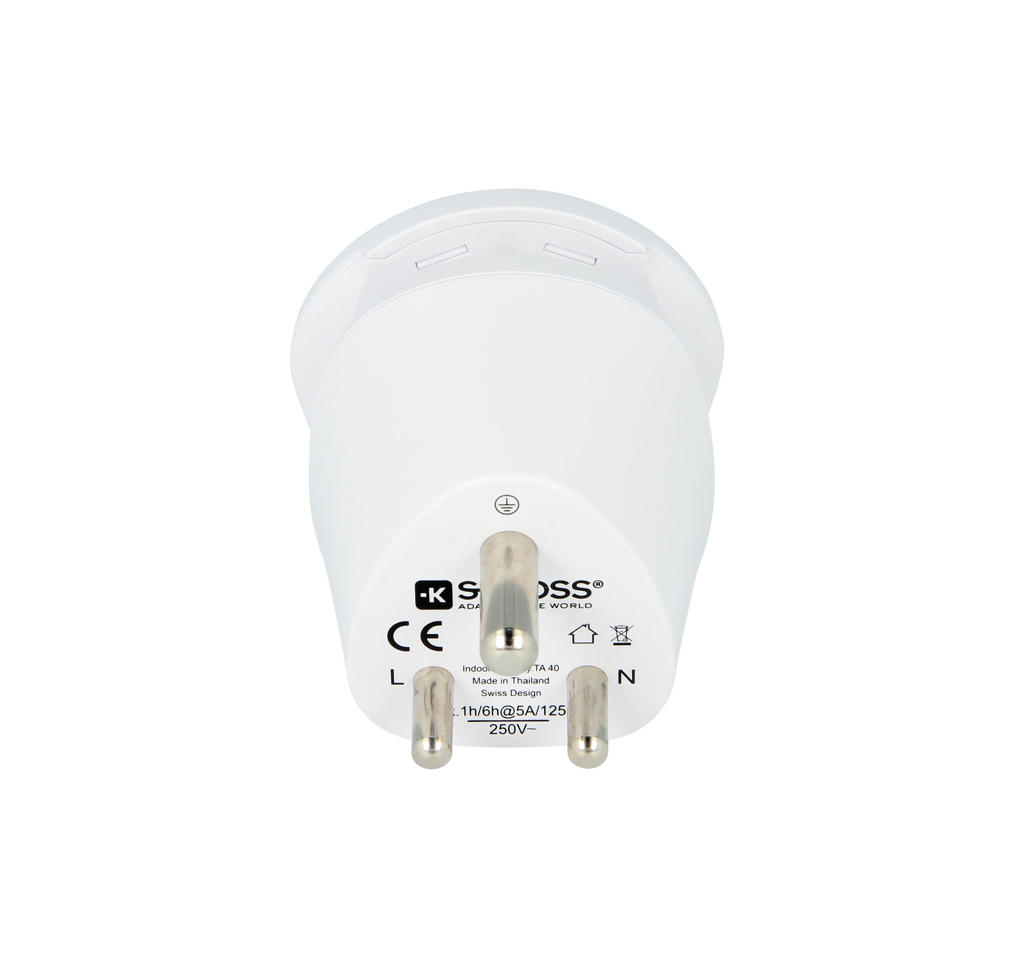 Combo  adapteur de voyage - World to India - Out: Indien, Schuko, In: CH, IT, BRA, UK, USA/Japan, Schuko, AUS/China