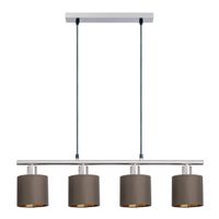 Esstischleuchte MARON G - E14, max. 4x40W, IP20, nickel + braun + gold, nicht dim., exkl. Leuchtm., L=724mm, B=120mm, H=1400mm