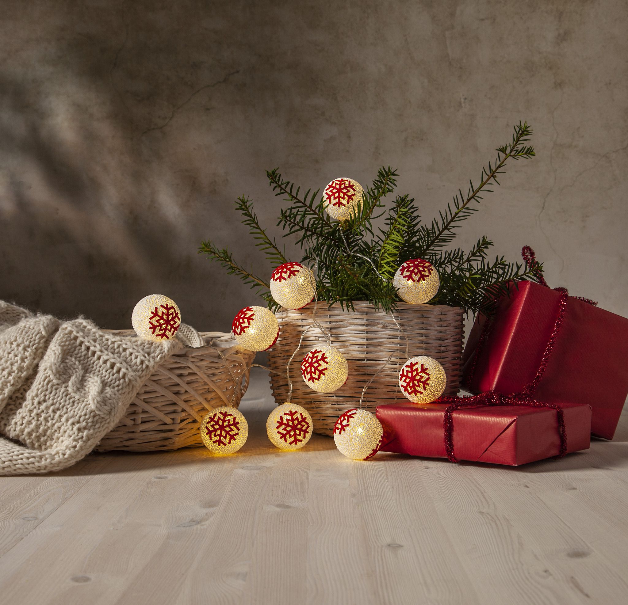 Lichterkette  Ornament - IP20, Warmweiss, 10 LED's