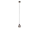 Singel Pendelleuchte FUMOSO - E14, max. 1x40W, IP20, schwarz + holz, nicht dimbar, exkl. Leuchtmittel, D=130mm, H=1200mm