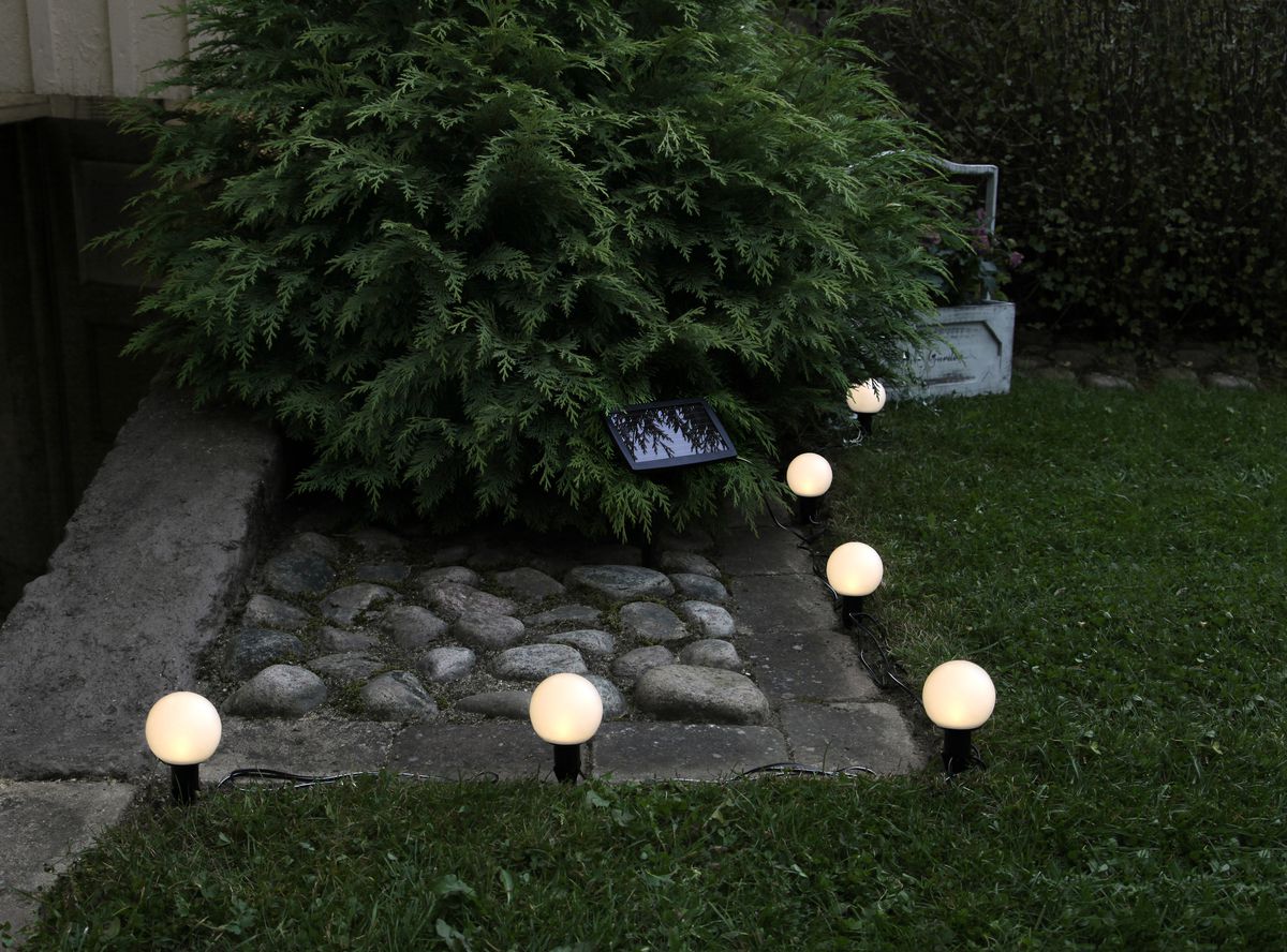 Solar Lichterkette Globus - Weiss, Lichtfarbe Warmweiss