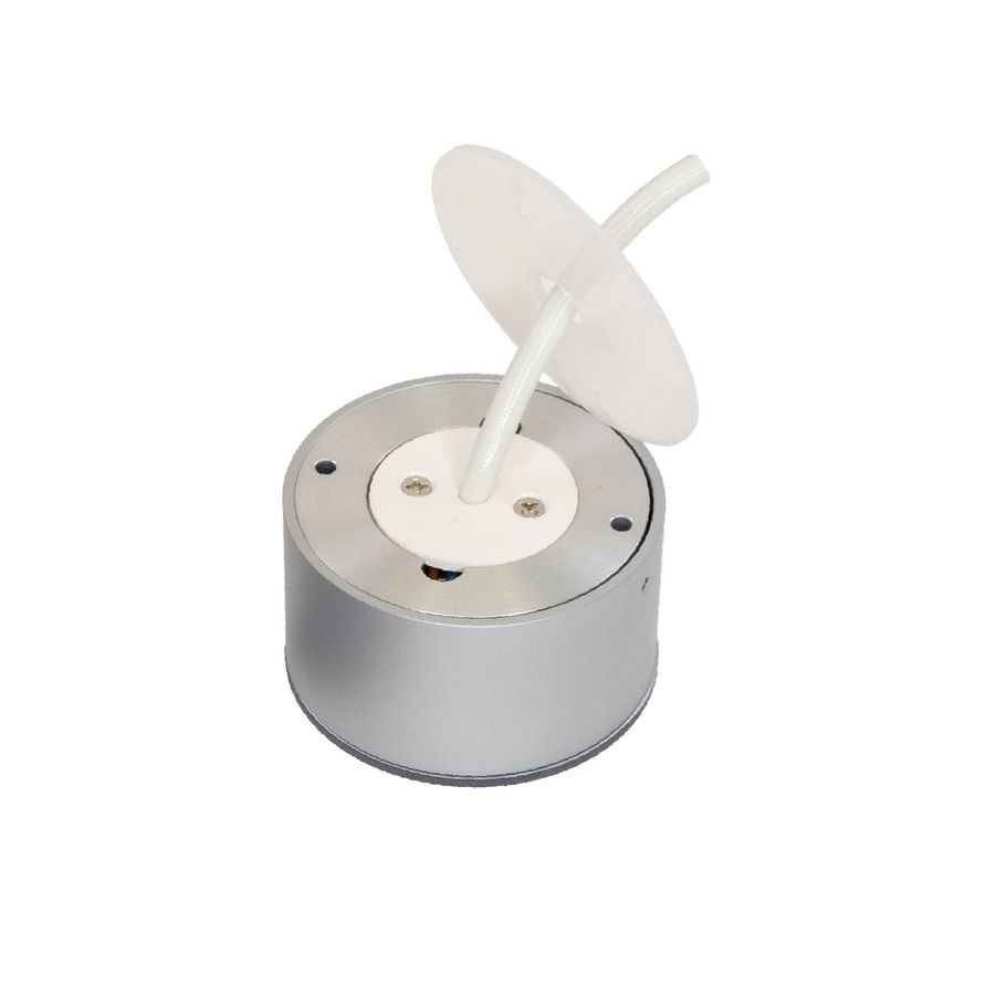 Spot LED Mille - 8W, 615lm, 3000K, IP44, CRI 80, 40°, grau/weiss, dimmbar, D=63mm, H=34mm
