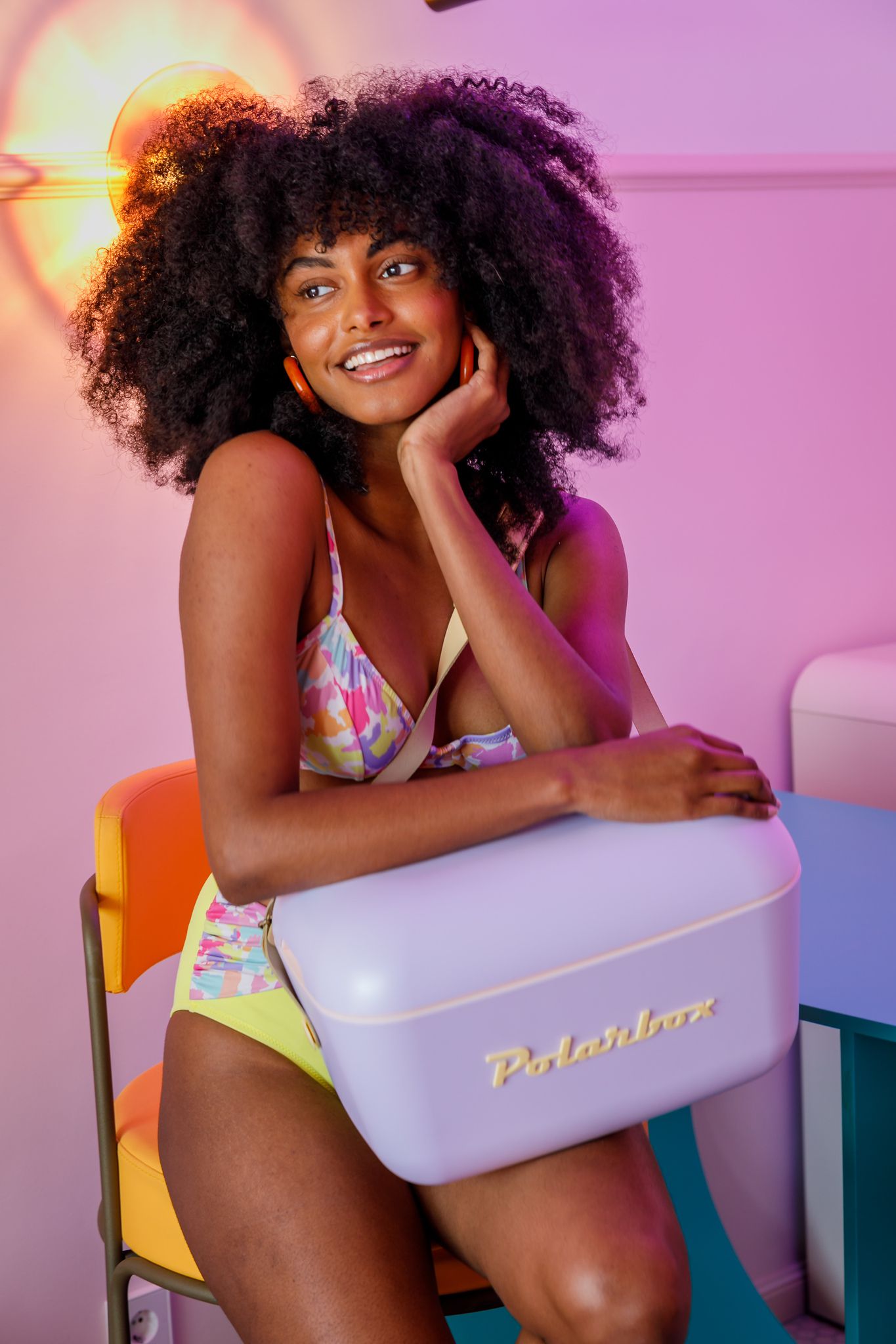 Polarbox Retro Cooler lila 20l - Kühlbox, 20l, Vintage Design
