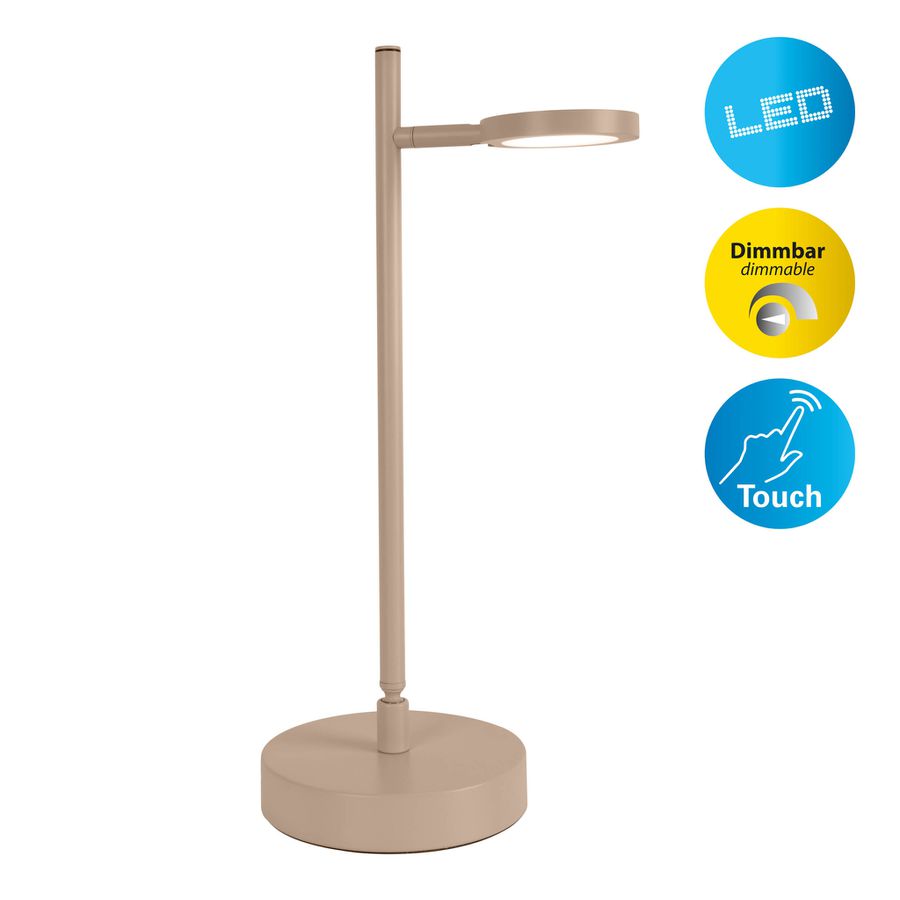 LED Akku- Tischleuchte LUPA H:45cm almond - 3000K, 216lm, 3W, IP20