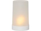 LED Pillar Kerze Flame Kerze - Outdoor, Weiss, 14.5cm Höhe, IP44, Timerfunktion