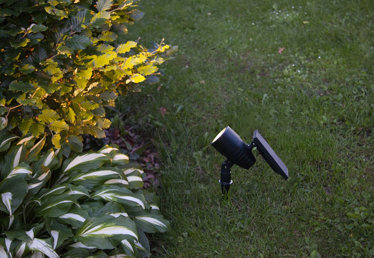 Solar Scheinwerfer Powerspot - Schwarz, Lichtfarbe Warmweiss