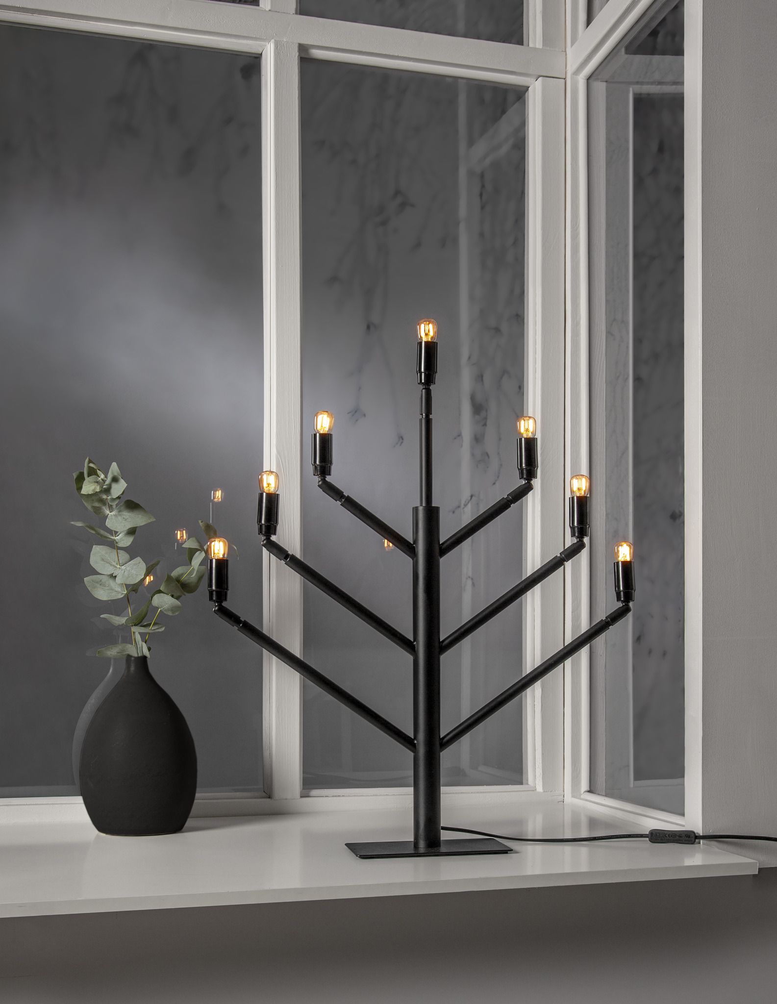 Kerzenleuchter STOCKHOLM - IP20, Schwarz