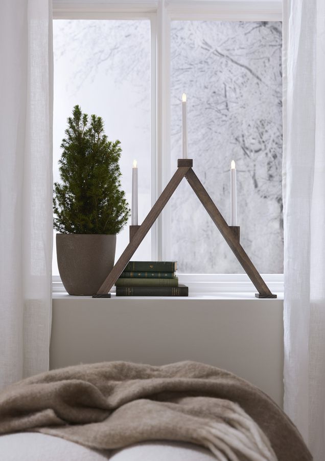Kerzenleuchter VIKA - IP20, Braun, Warmweiss