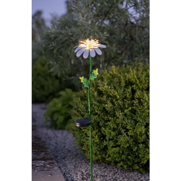Solar Dekoration Daisy - Weiss, Lichtfarbe Warmweiss