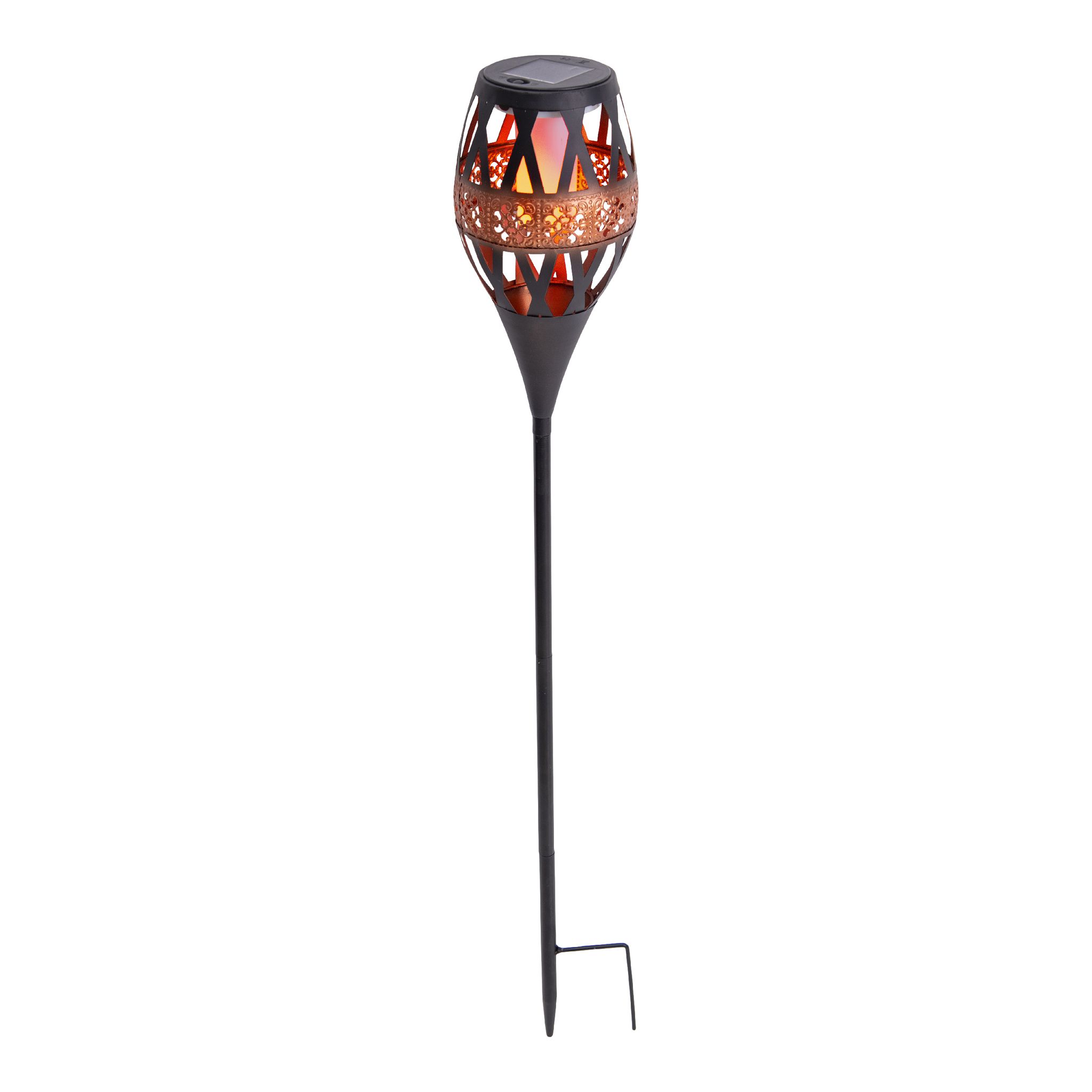 LED-Solar Erdspiess FLAMINIA - LED fest verbaut, IP44, Warmweiss