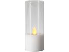 LED Pillar Kerze M-Twinkle - Indoor, Transparent, 12.5cm Höhe, Timerfunktion