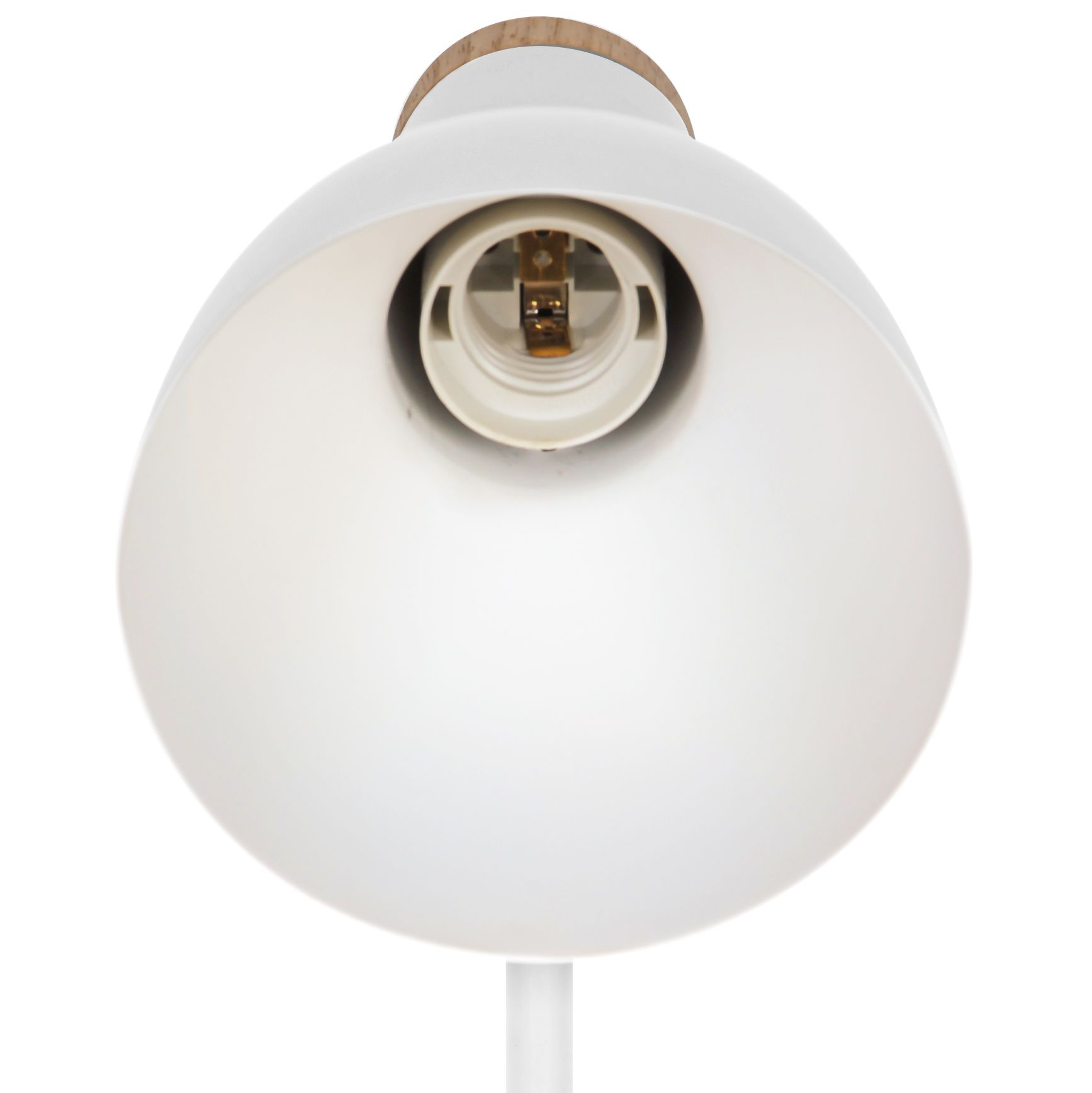 Tischleuchte Devone Weiss - 15W, E27, IP20