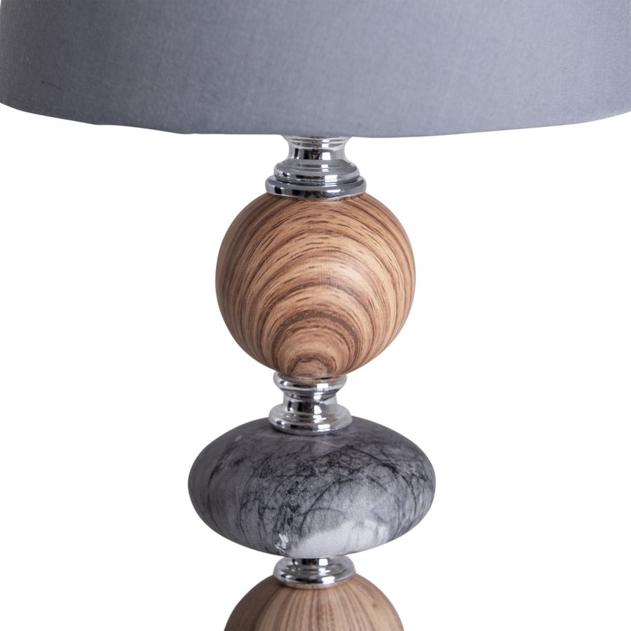 Keramik Tischleuchte Araga h: 36cm grau - E14, 40W, IP20