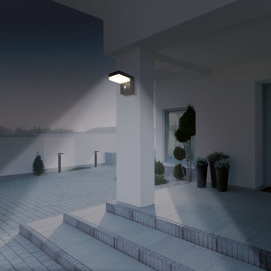 LED Solar Außensockelleuchte Filius h: 50cm - IP44, warmweiss, 6W