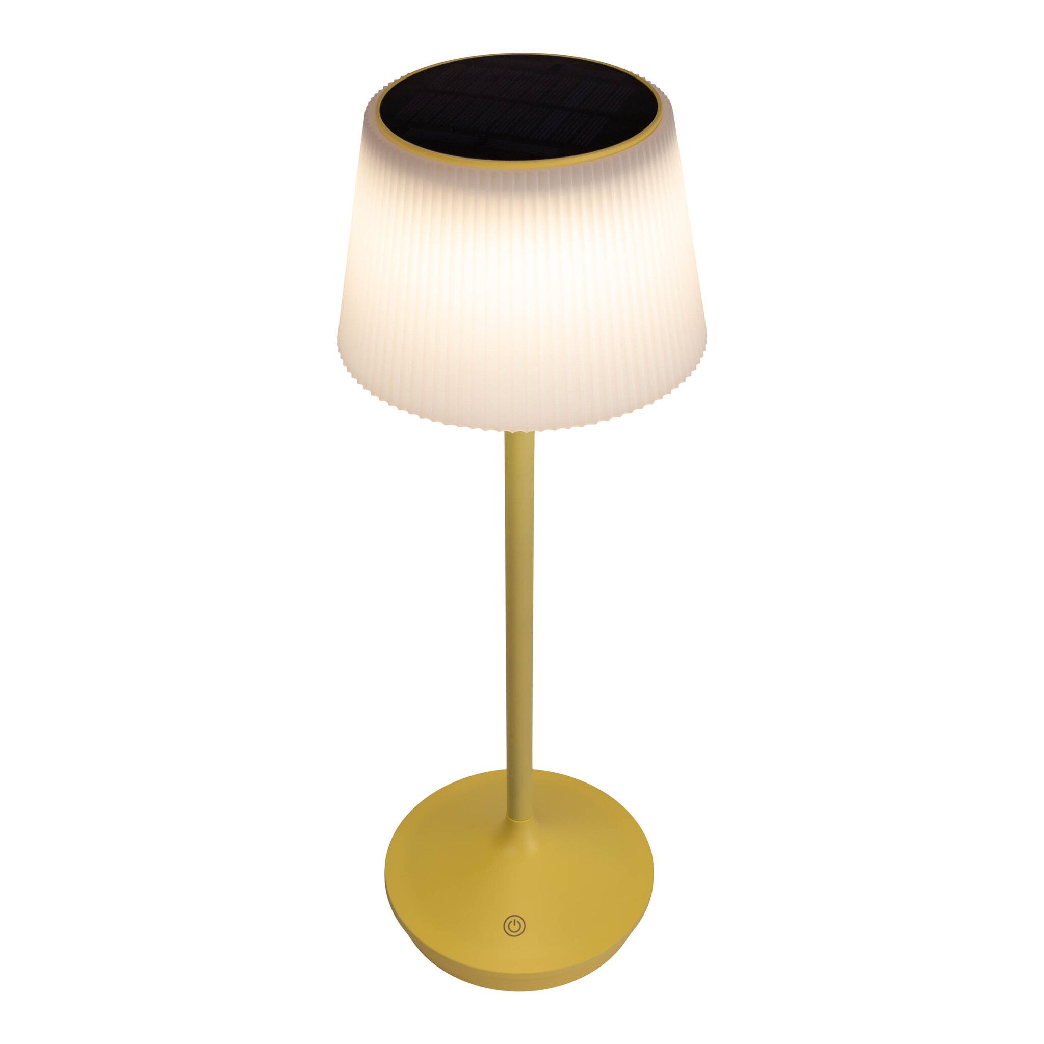 Solar- Akkutischleuchte EMMI gelb inkl. CCT  Touch H: 38 cm - LED-Modul, 3W, IP44