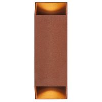 Nico Square 22, Wandleuchte, Rost - GU10, IP54, max.35W