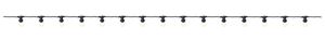 LED Party-Deco Illuminationskette, 15m - IP44, Warmweiss, 15 Led's, 1500cm