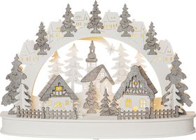 Kerzenleuchter Grauberg - IP20, Warmweiss, Grau