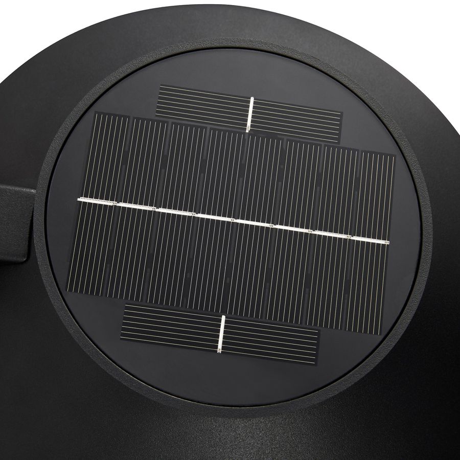 Solar-Wandleuchte Justina Schwarz - 5W, 3000K, 400lm, IP44