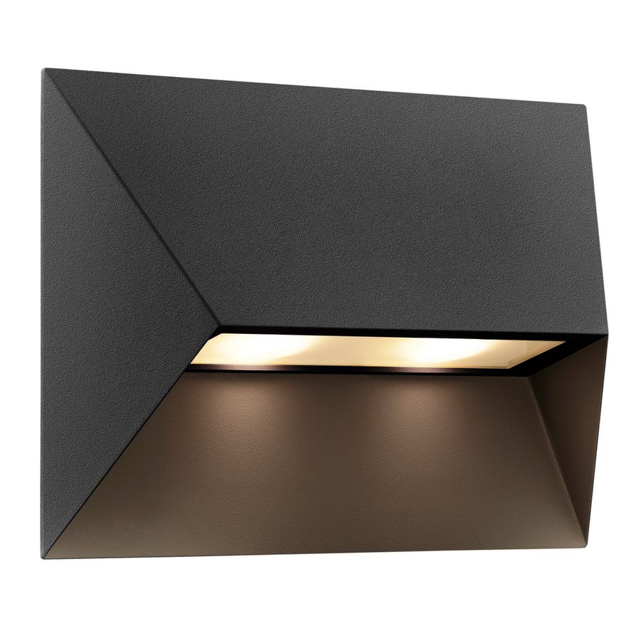 Wandleuchte PONTIO 27 - 2xGU10 (exkl.), max.2x25W, IP54, schwarz, dimmbar (optional Leuchtmittel), L=270mm,B=150mm, H=190mm