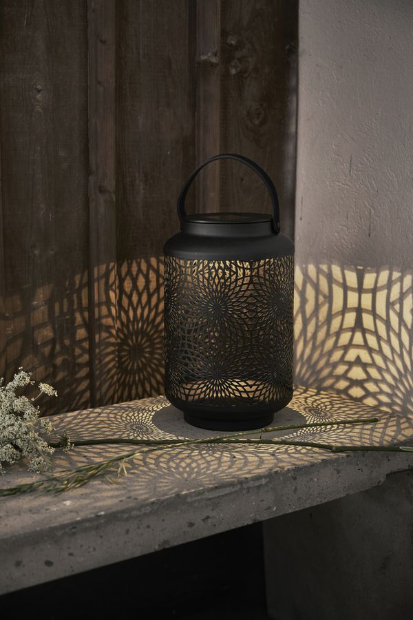 Solar Laterne Mandala - Warmweiss, IP44, Schwarz