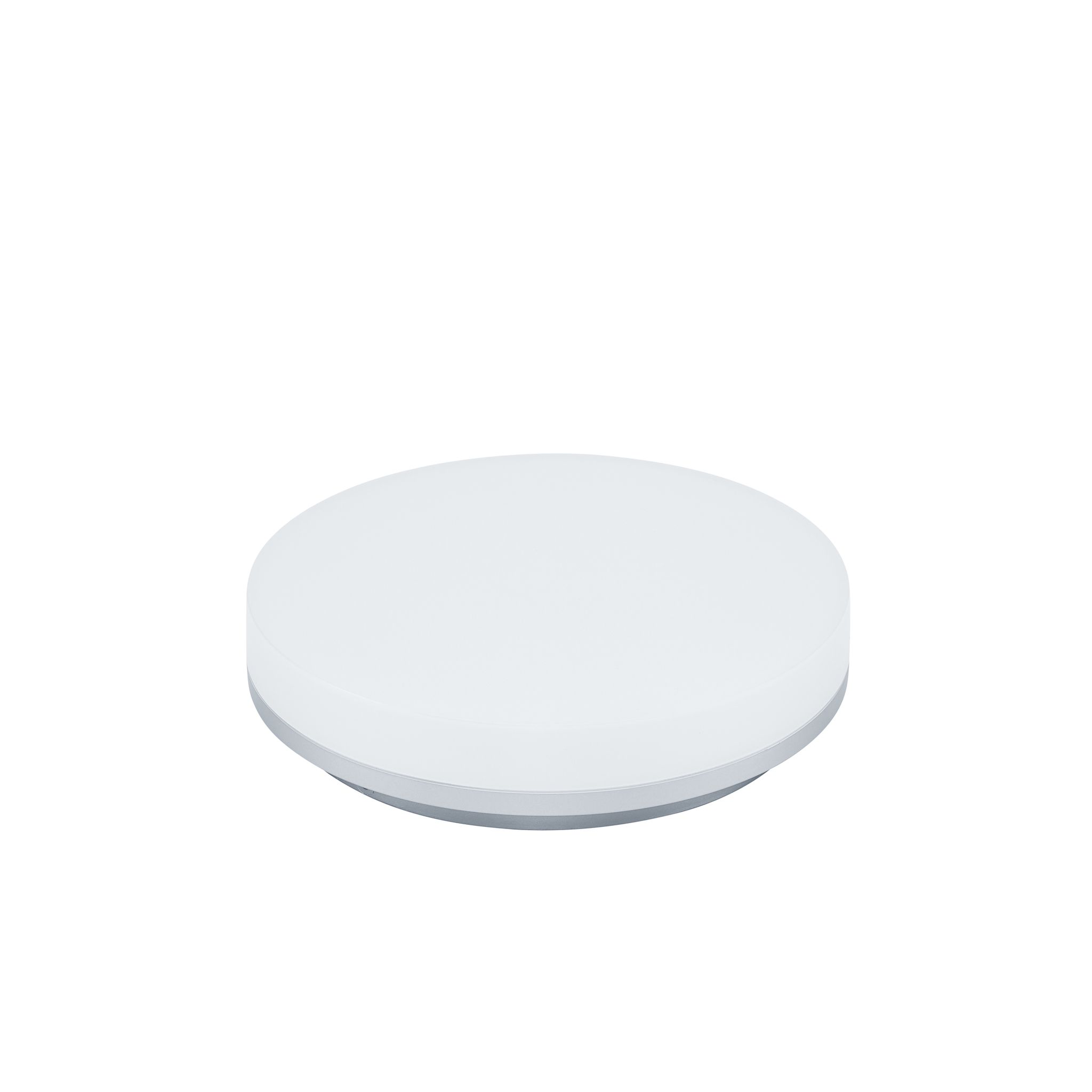 LED Anbauleuchte SLICE CIRCLE II Switch - 10/15W, 1000/1500lm, 3000/4000K, IP54, CRI >80, 110°, silber, dimmbar, D=220mm, H=53mm