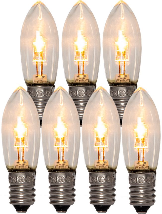 Ersatzlämpchen 7 Pack Universal LED - E10, 3lm, 2000K, 0.1-0.5W