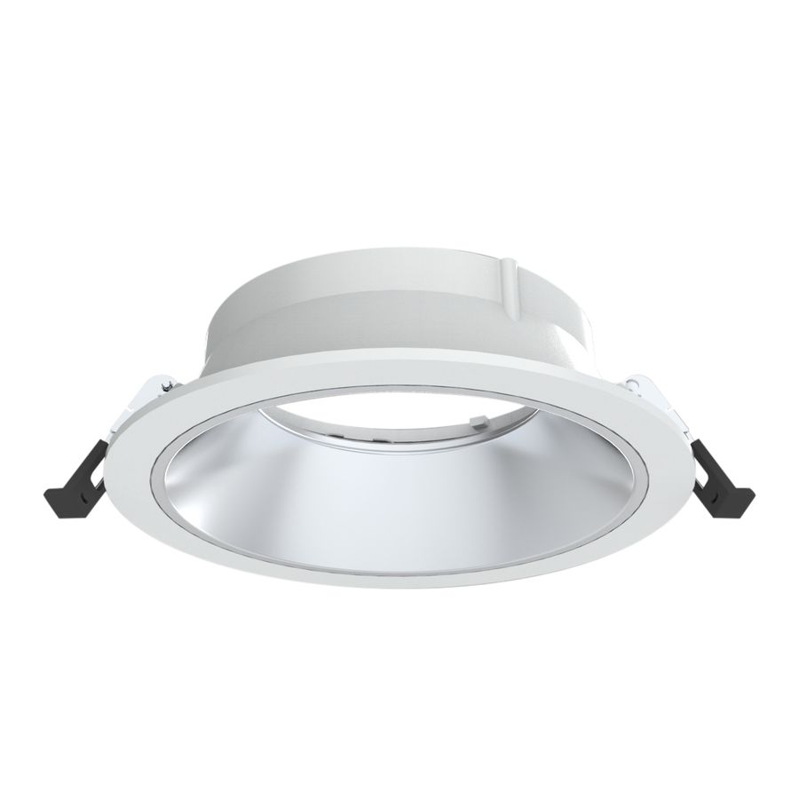 Cadre encastré pour downlight BL 150 - BL=145-155mm, H=42mm, D=165mm, weiss mit silb. Reflektor