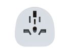 Reiseadapter World to Switzerland, weiss - Out: CH In: IT, BRA, UK, USA/Japan Typ A/B, AUS/China