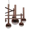 9er LED Pendelleuchte  SINGAPUR : 65cm kupfer - IP20, LED-Modul, Kupfer
