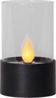 Solar Laterne Puloun - Schwarz, Lichtfarbe Warm Gelb